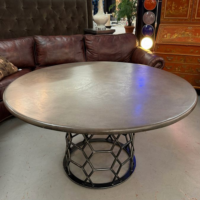 Four Hands Arden Concrete & Metal Dining Table 54"D x 30"H