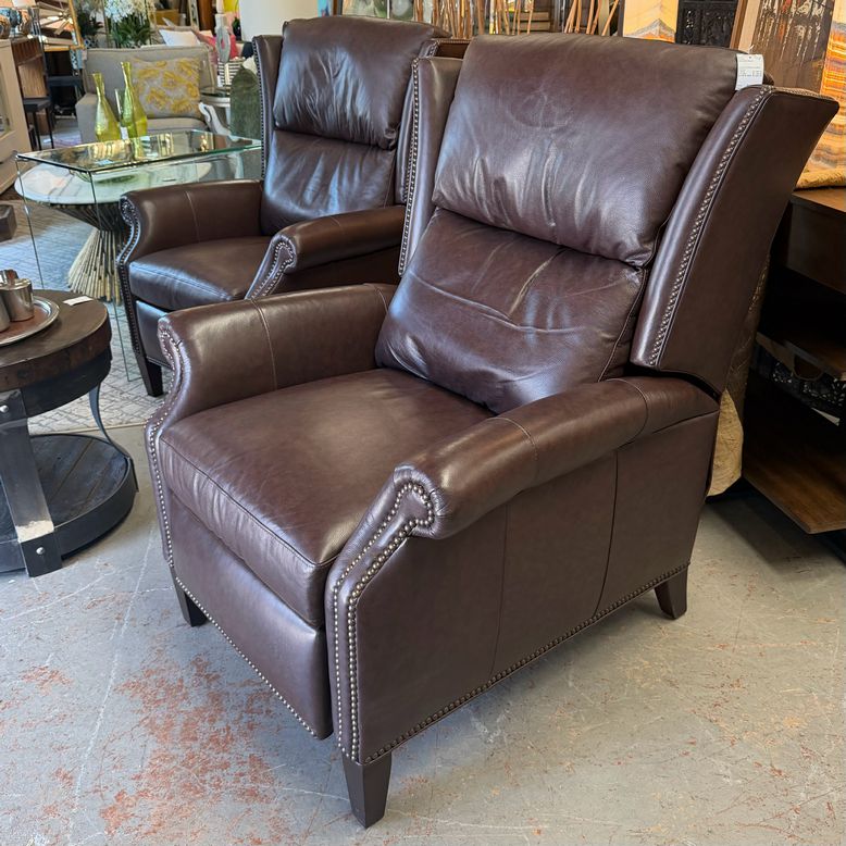 Hancock & Moore Leather Recliner 34x42x44
