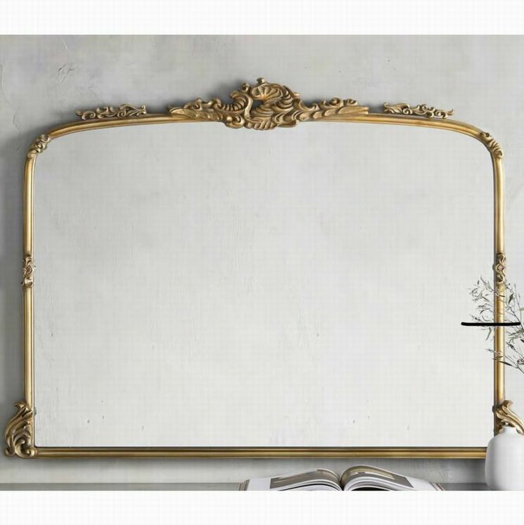 Arhaus Amelie Gold Mantle Mirror 51.5x2x37.5 NEW