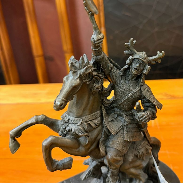 Medium Bronze Kamiko Asian Warrior Sculpture 7x3.25x12.25