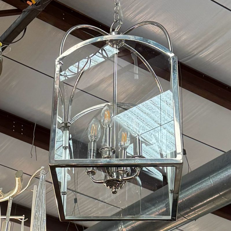 Savoy House Garrett 4-Light Polished Nickel Foyer Pendant 12x12x23