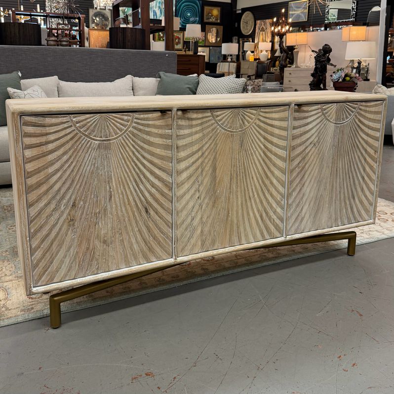 "Seneca" White Wash Credenza NEW