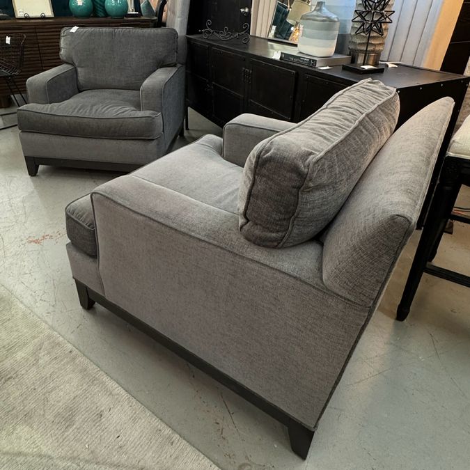 PAIR Ethan Allen Arcata Chairs 38x40x36