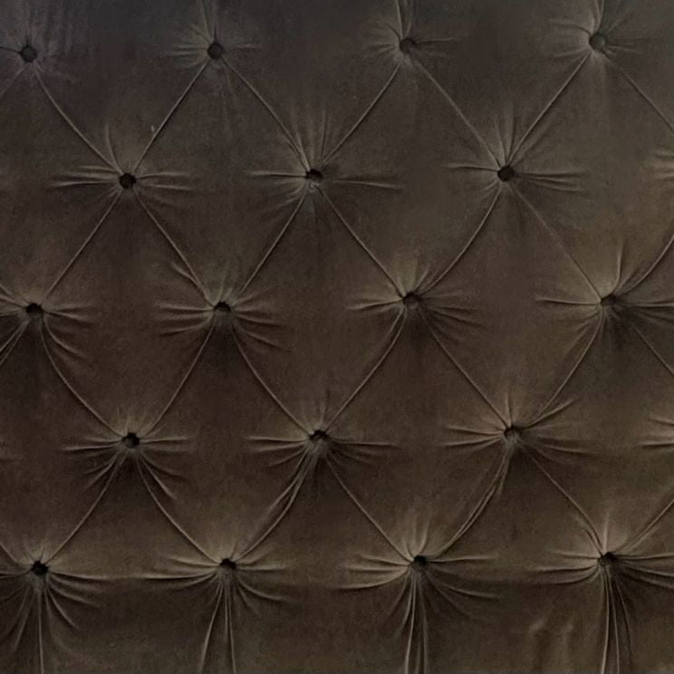 Ethan Allen King Gray Velvet Tufted Headboard W/Nailhead Trim NO FRAME 81x61x2