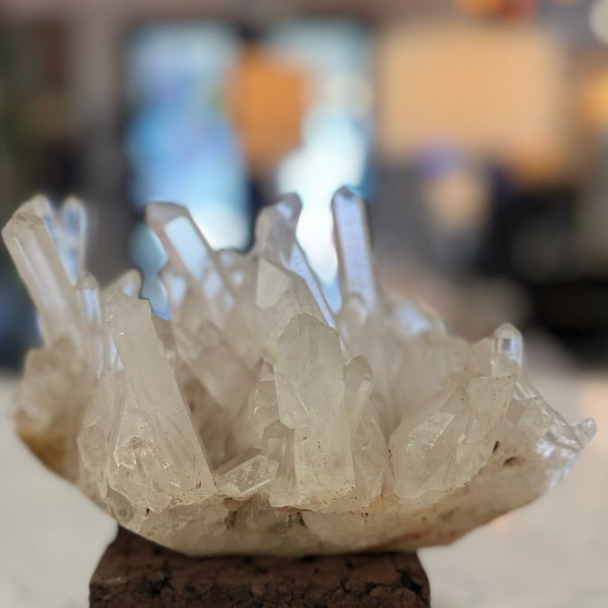 Lg Clear Tibet Quartz Cluster 1815 Grams