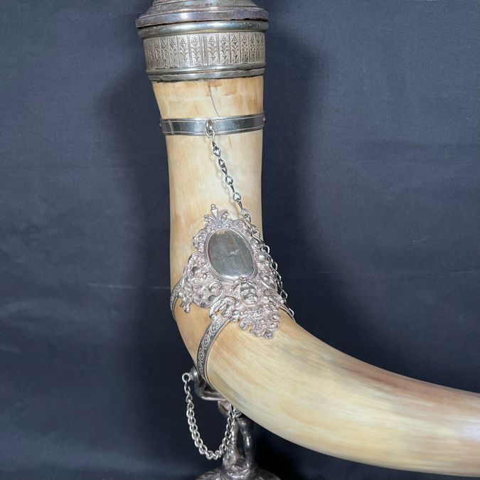 1905 Hunting Horn Trophy Horn w/Inscription 24"H NEW MARKDOWN