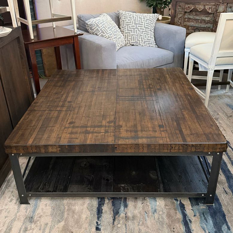Boxcar Woody Coffee Table 48x18x48