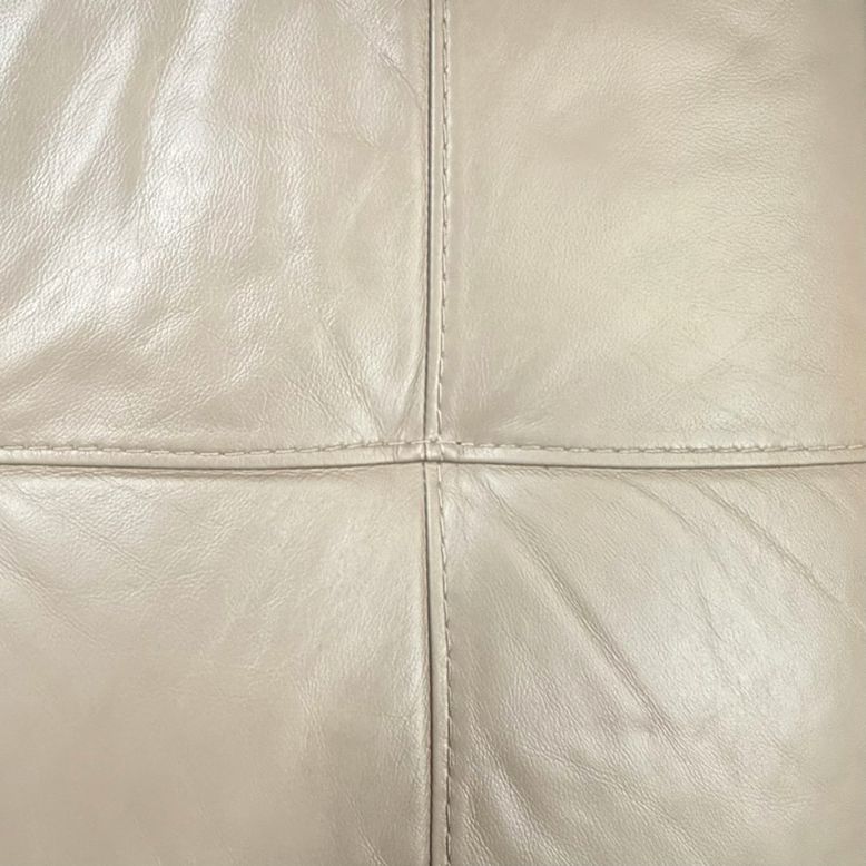 Macy's Violino Contemporary Taupe Leather Sofa 83x37x32