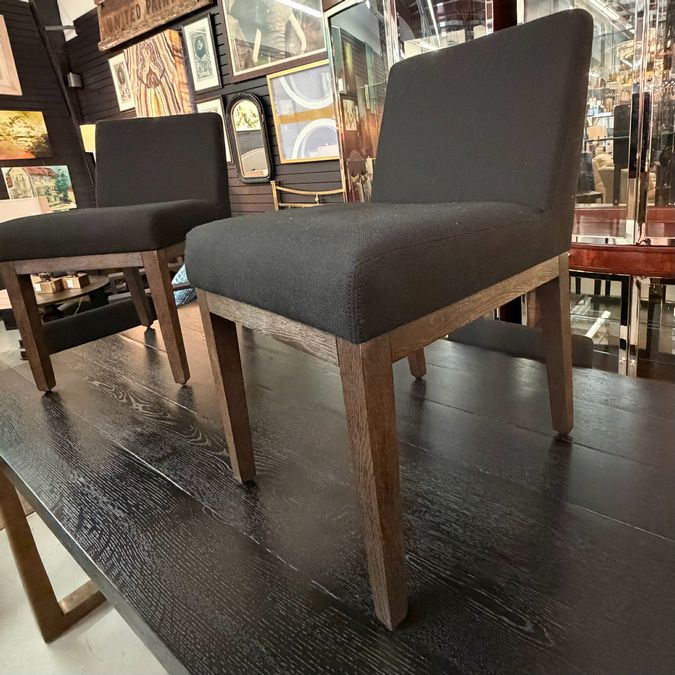 Restoration Hardware T-Brace Table W/2-Extensions 84x39.75x30, 8 Morgan Side Cha