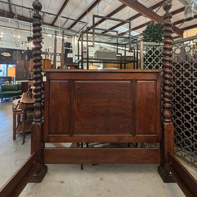 Henry Venables Queen 4-Poster Barley Twist Head/Footboard W/SRs, Slats 71.5x90.5