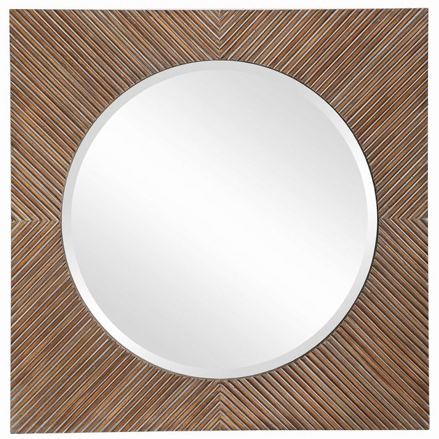 Uttermost 09689 Uma Sq Wood Framed Mirror 30x30x2 NEW
