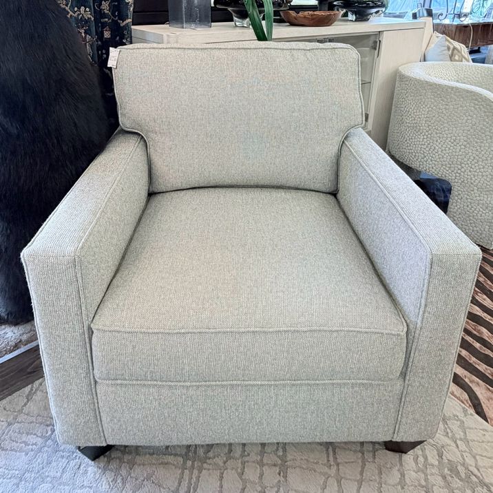 Mayo Blue/Gray Accent Chair 34.5x35x37 LIKE NEW