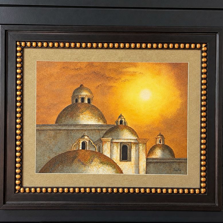 SW Framed "Spanish Cathedral" Print by Jose Raul 33x27