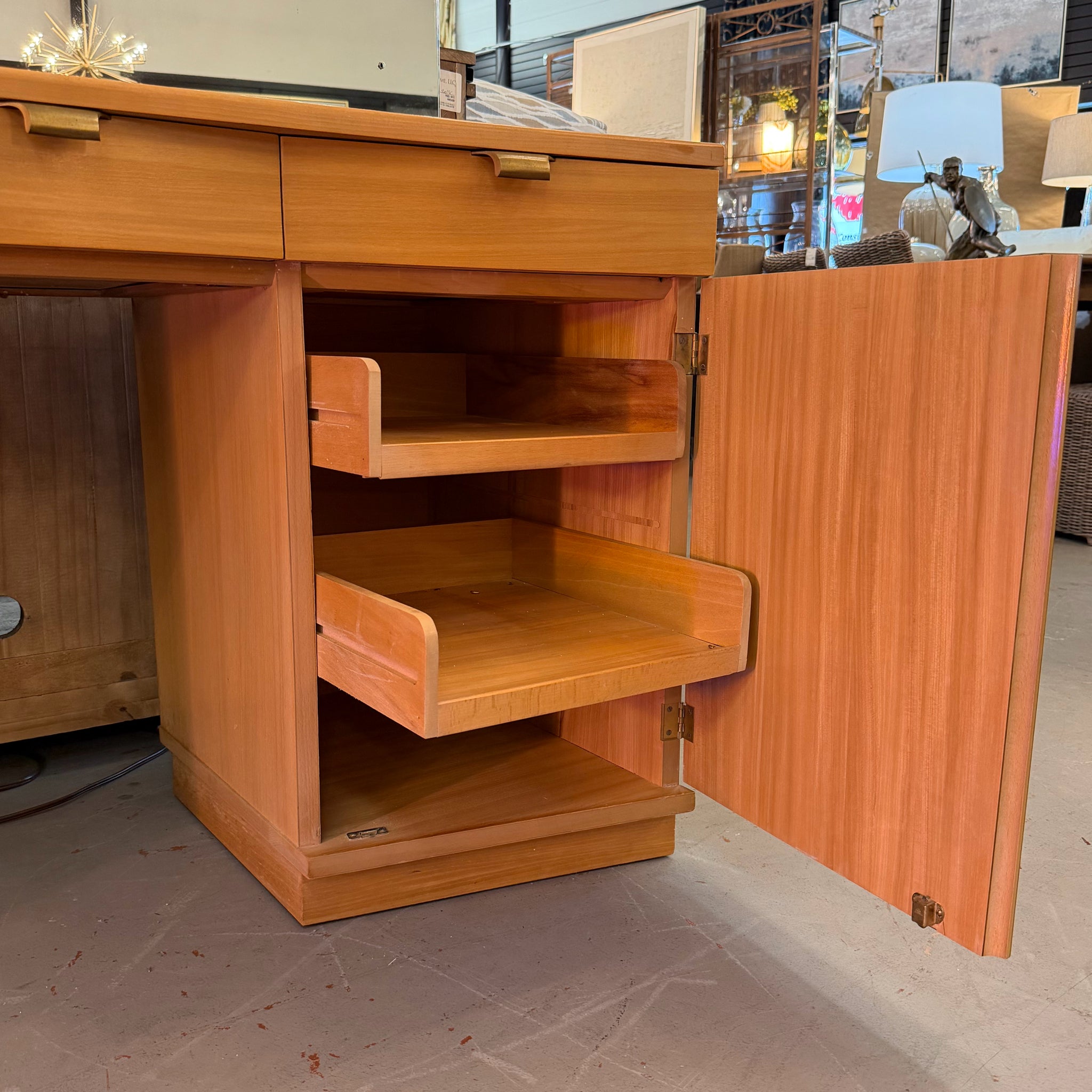 MCM Edward Wormley for Drexel Precedent Vanity, Mirror & Chair 59x21x63