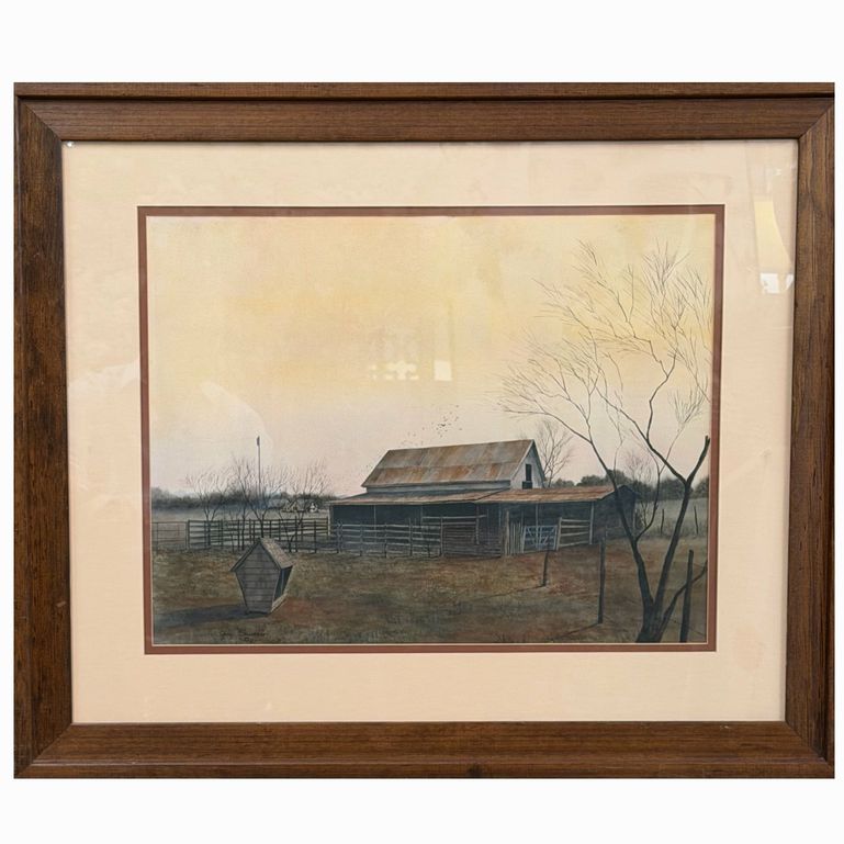 Original Watercolor Painting of Barn Scene by Jim Shivers 23x18 (Image)