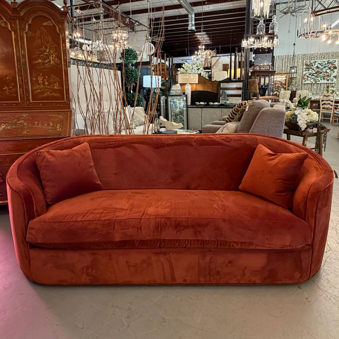 Custom Sherrill Vera Sienna Performance Velvet Sofa 92x35x32