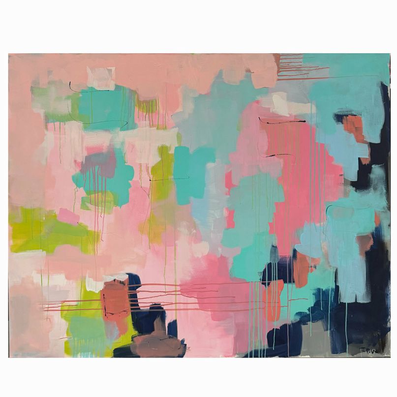 Original Signed Abstract by Jessica Wood 60"x48"