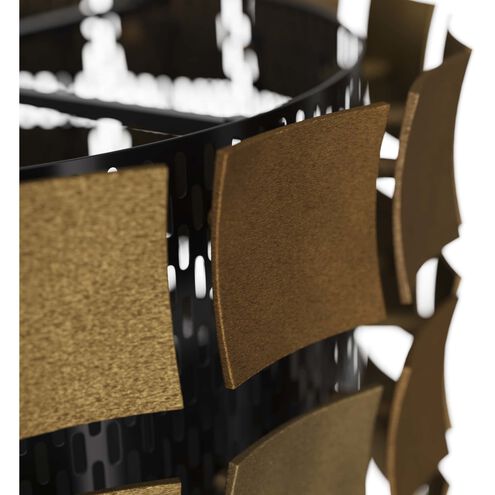 Arteriors Wells 6-Lt Brass & Blackened Iron Chandelier 35.5"Dia x 20"H NEW