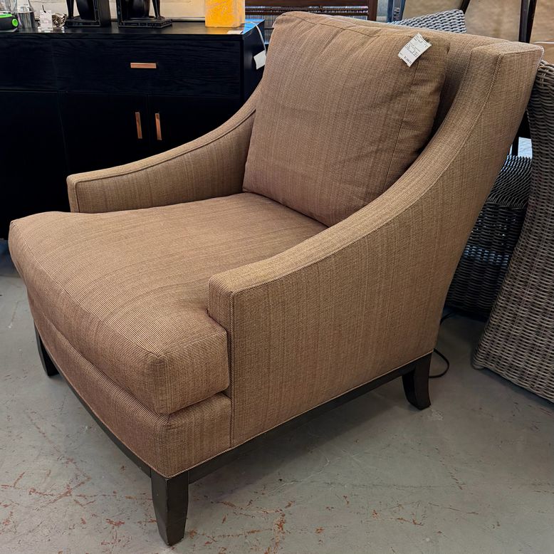 Kravet Mushroom Taupe Chair W/Ottoman 33x40x36