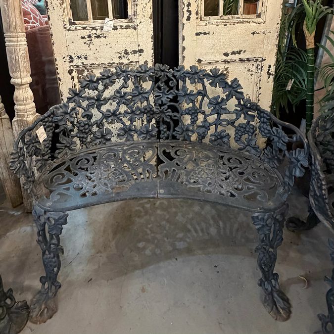 Vintage 3-Pc Victorian Wrought Iron Set