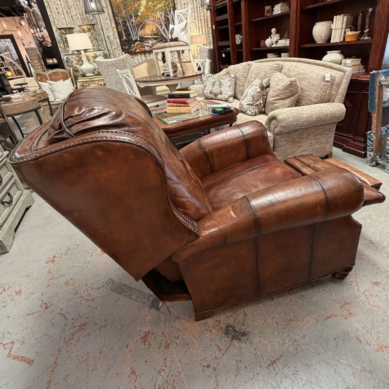 Motioncraft 1220 Austin Savage Brown Leather Recliner 39x40x45