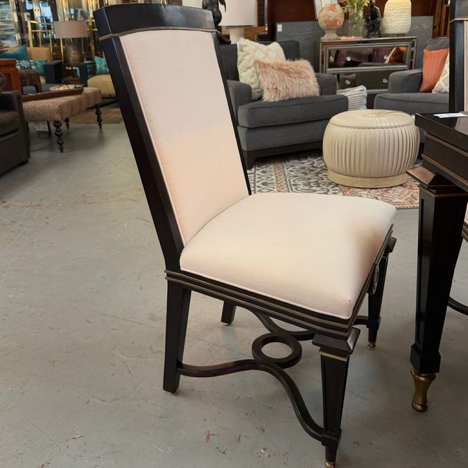 Theodore Alexander Rive Gauche Table W/8 Chairs, 1-27" Leaf 84-108Wx40Dx30H