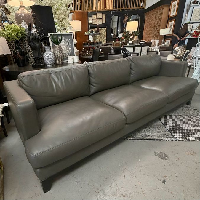 Eleanor Rigby Home Stardust Leather Iron Sofa 108x40x34