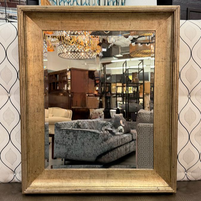 Champagne Gold-Framed Mirror 32x39