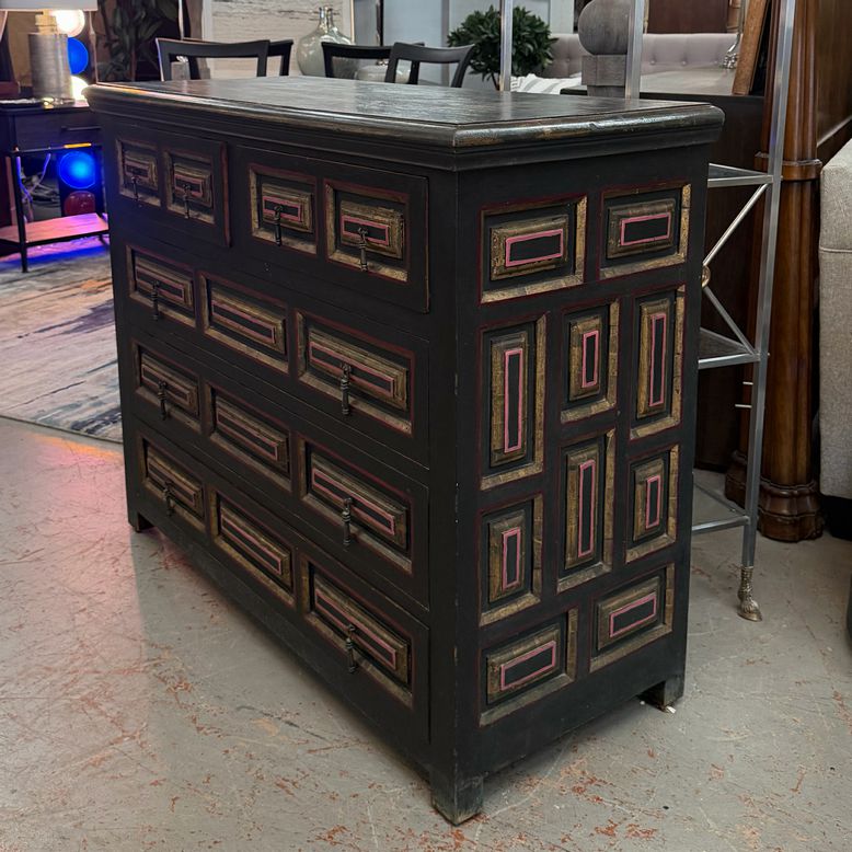 Vintage Painted Chest of Drawers 47x19.5x38