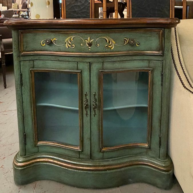 Green/Blue 2-Door, 1-Dwr Cabinet 35x12x35.5