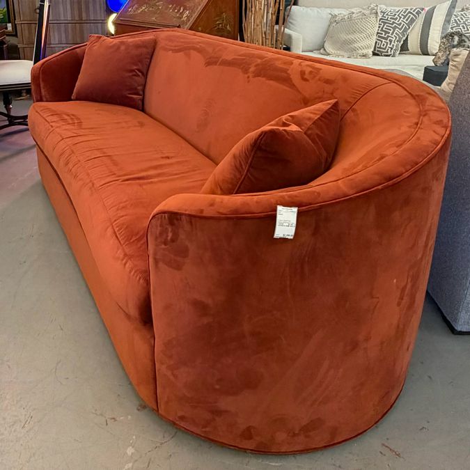 Custom Sherrill Vera Sienna Performance Velvet Sofa 92x35x32