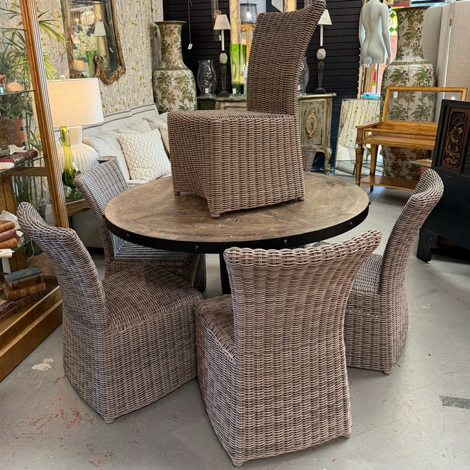 SET/4 Kingsley Bate Outdoor Chairs 27.5x27.5x35