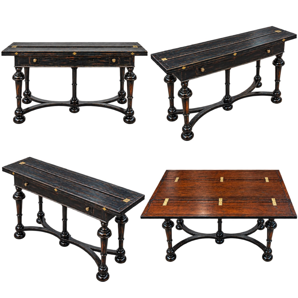 Henredon Aquisitions "Townley" Console Table 72x18-36x31.5