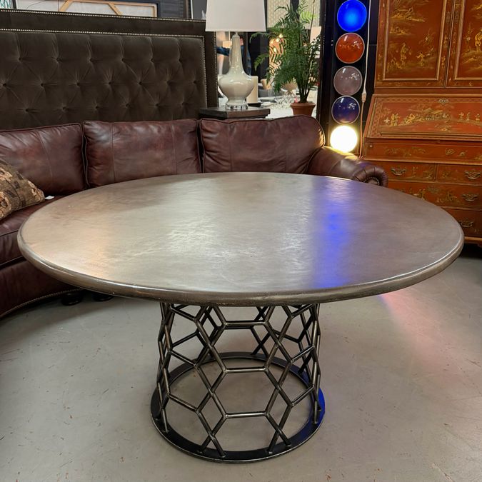 Four Hands Arden Concrete & Metal Dining Table 54"D x 30"H