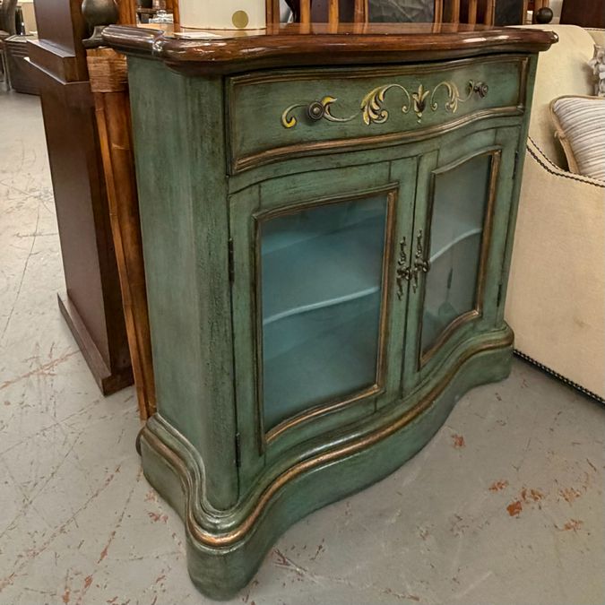 Green/Blue 2-Door, 1-Dwr Cabinet 35x12x35.5