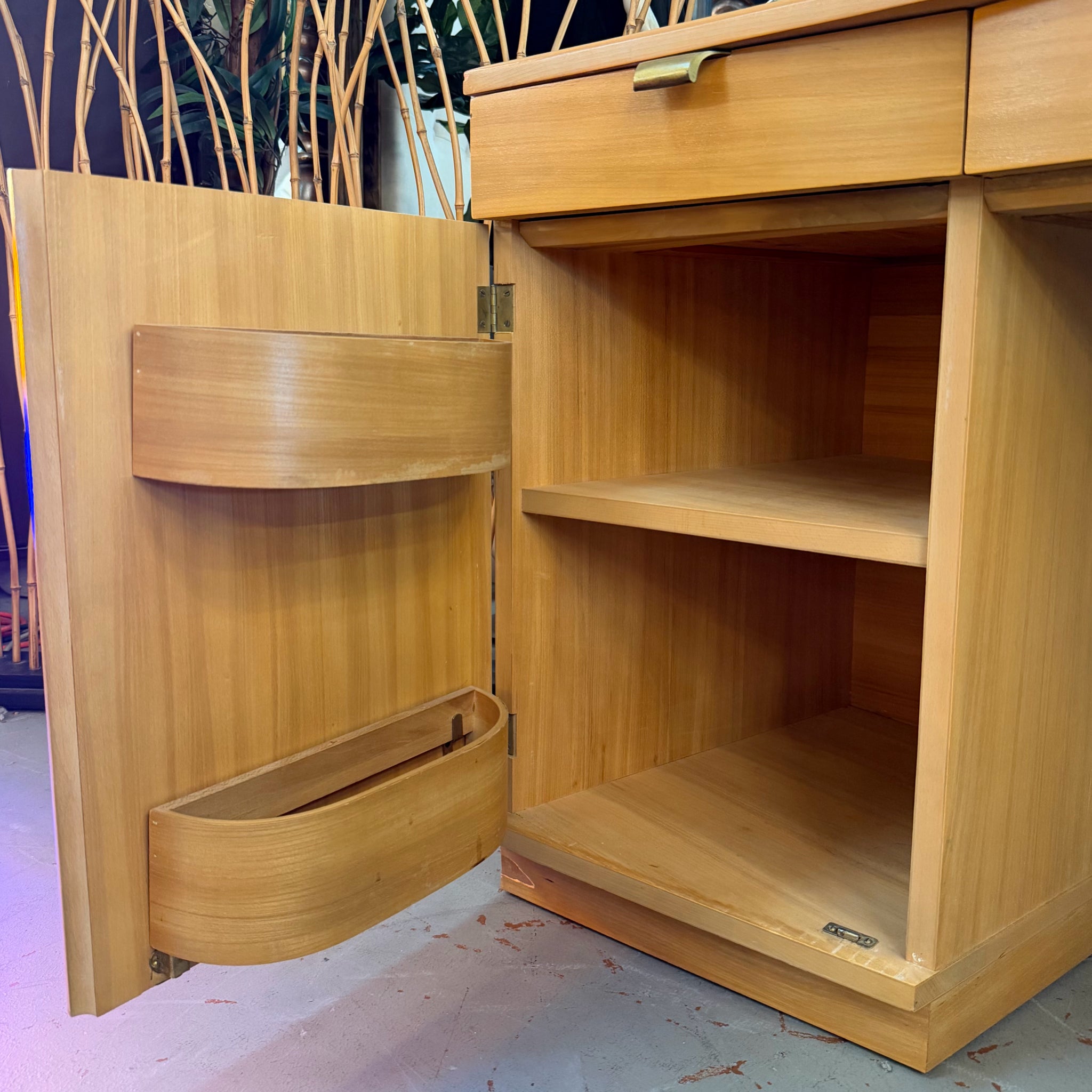 MCM Edward Wormley for Drexel Precedent Vanity, Mirror & Chair 59x21x63