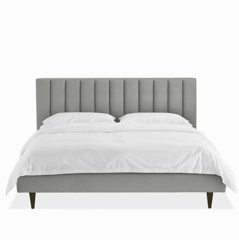 Room & Board Hartley Upholstered King Head/Footboard/SRs/Metal Slats 83x89x48