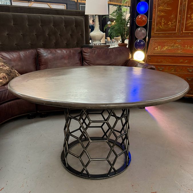 Four Hands Arden Concrete & Metal Dining Table 54"D x 30"H