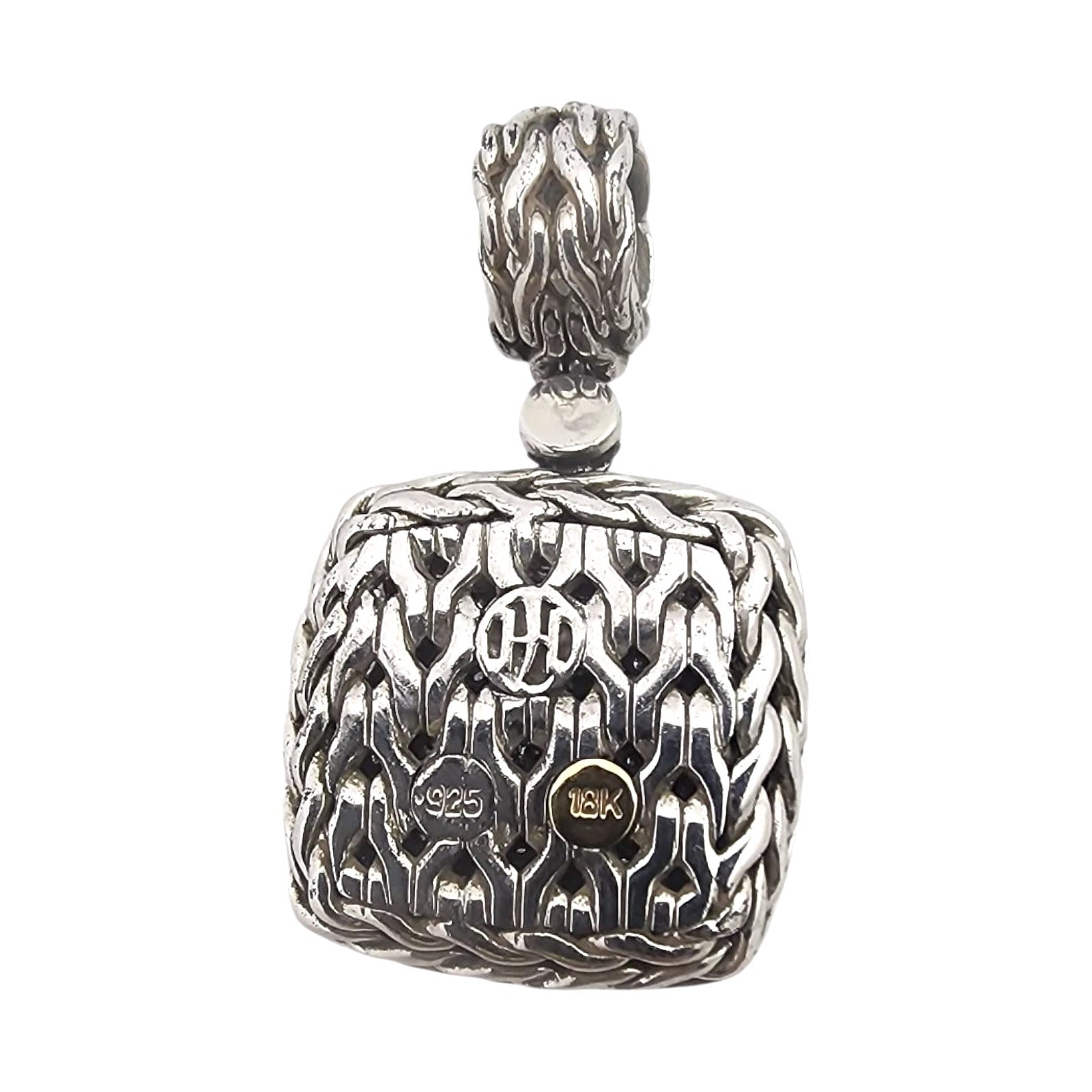 John Hardy Classic Sterling Silver Diamond Pendant w/16" Chain