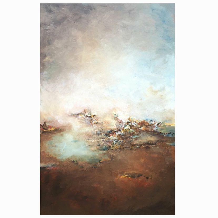 "Organic Glo #3" Mixed Media by Sarah Manning 30x48 FINAL SALE