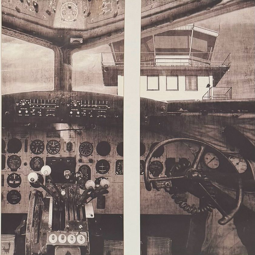B-17 Cockpit Triptych Photo Mat 60x42