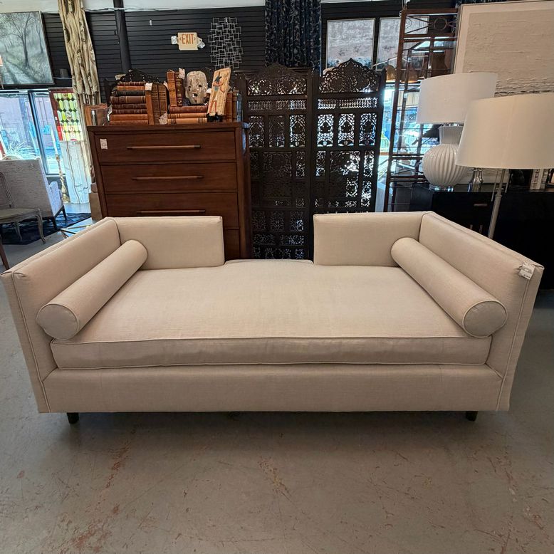 Custom Kravet Couples Sofa W/Upgraded Cream Fabric 80x32x31 FINAL SALE!