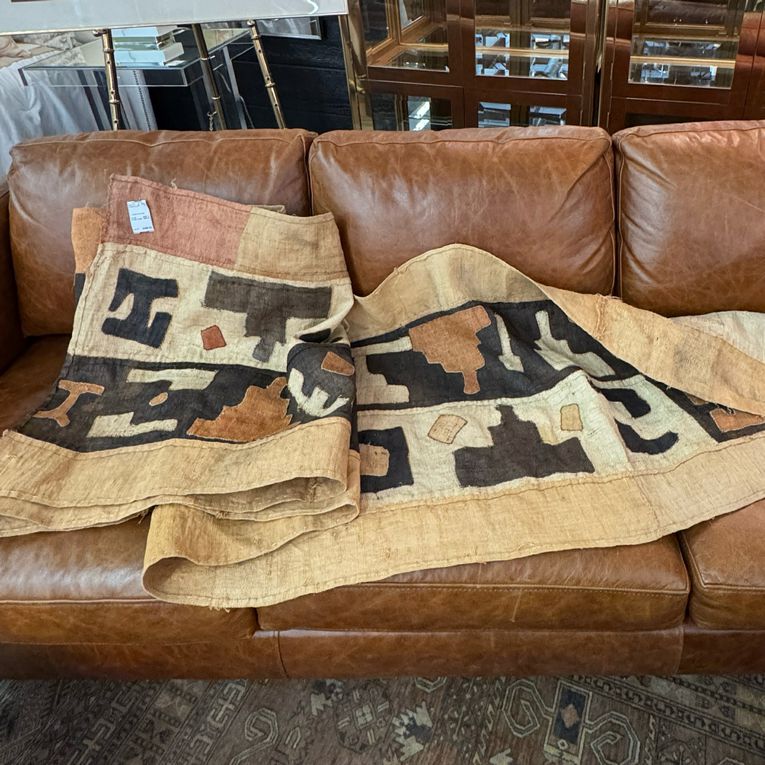 XL African Kuba Cloth 141x25