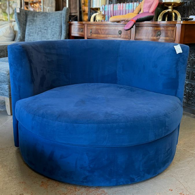 Jonathan Louis Bella Blue Roundabout Swivel Chair 49x46x30.5