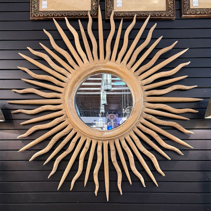 Gabby Home Callisto Wood Sunburst Mirror 56"D