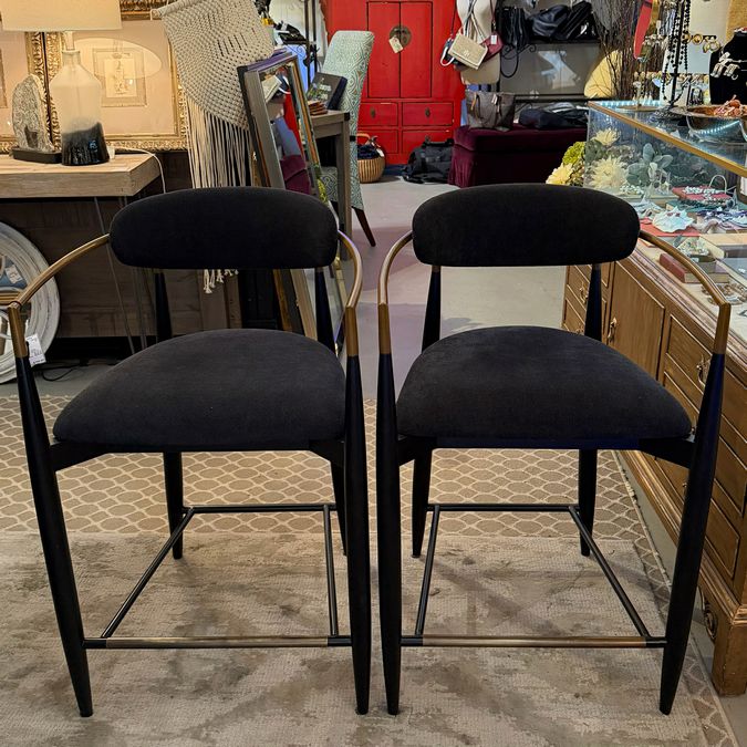 PAIR Arhaus Jagger Counter Height Barstools 22x21.5x41.5