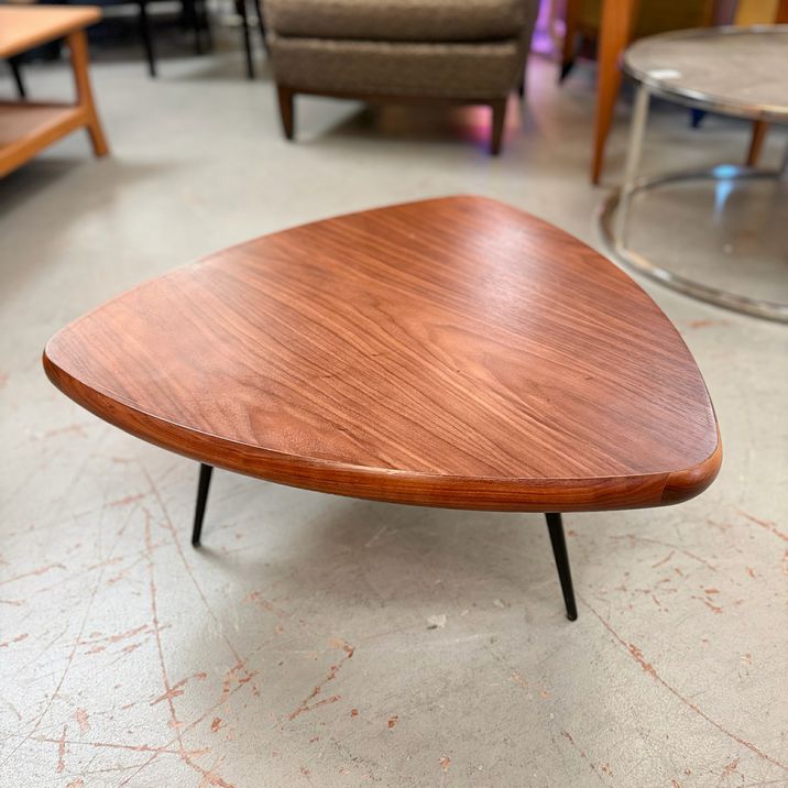 Triangular Wood Side Table 29x29x17