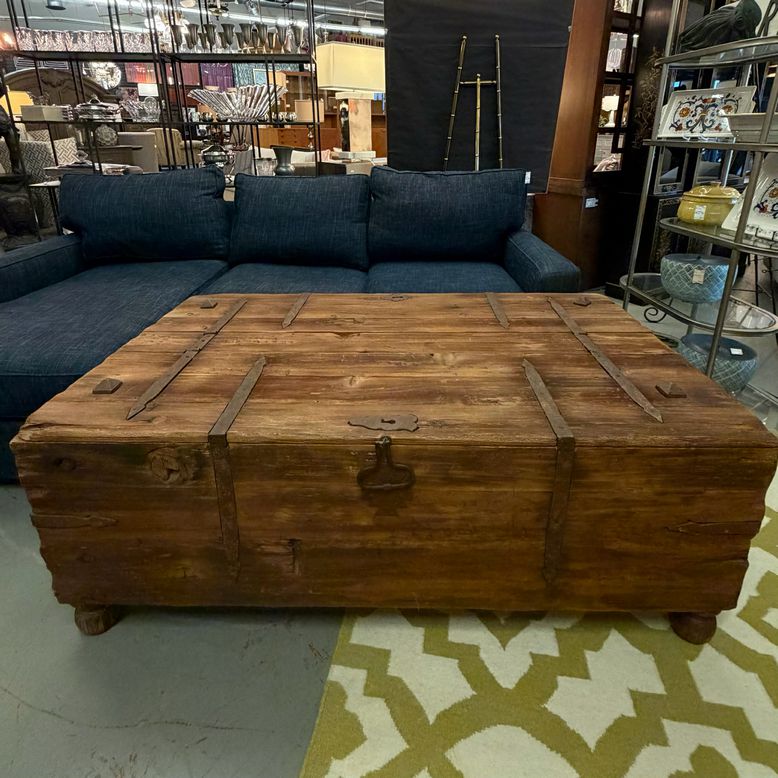 XL 2-Sided Primitive Wood Trunk 60x36x22.5