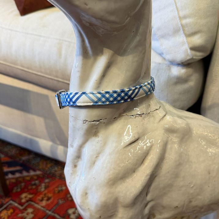 Mid Century Porcelain Whippet Sculpture 16.5x11x25.75