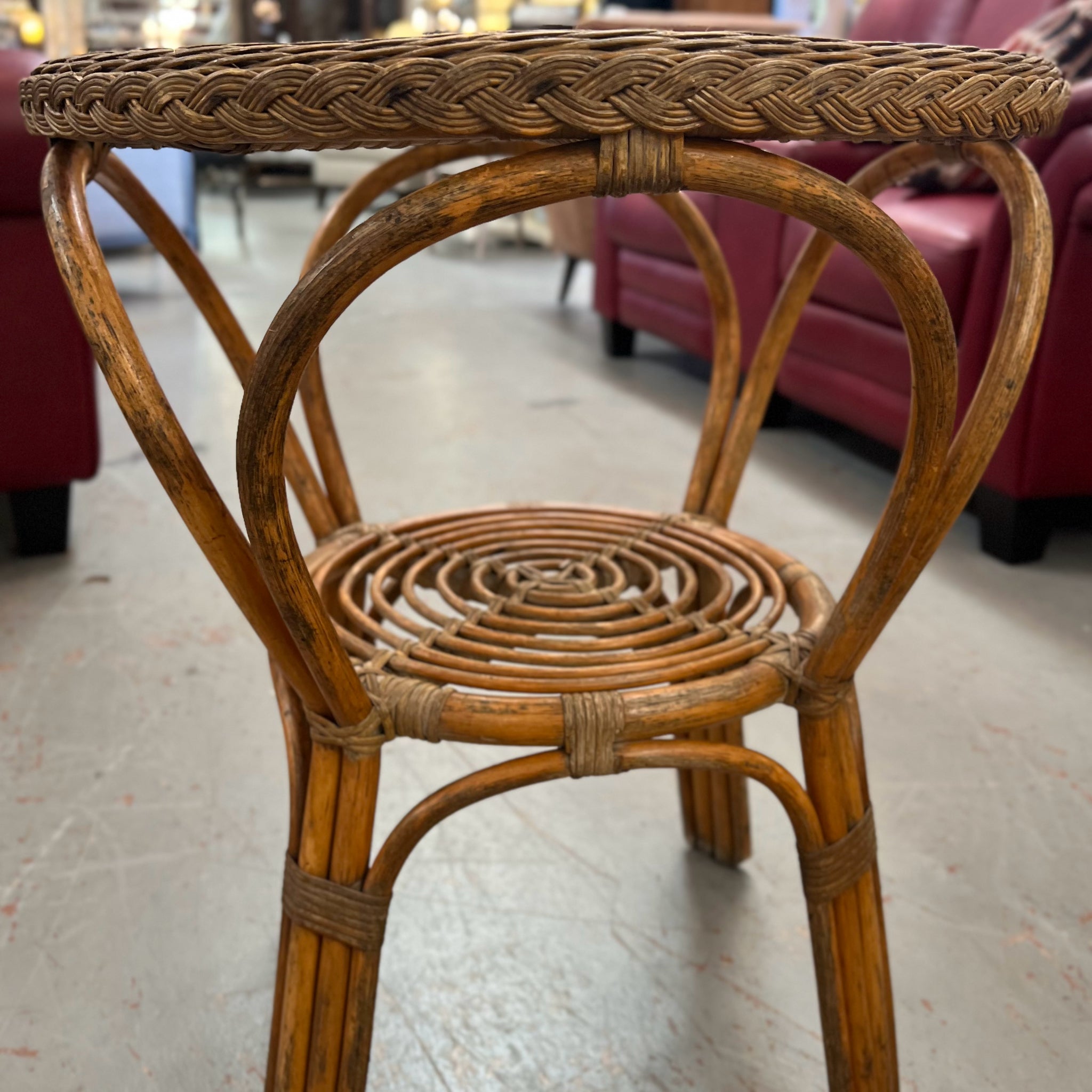 MC Italian Modern Rattan Bistro Table 24"DiaX28"H